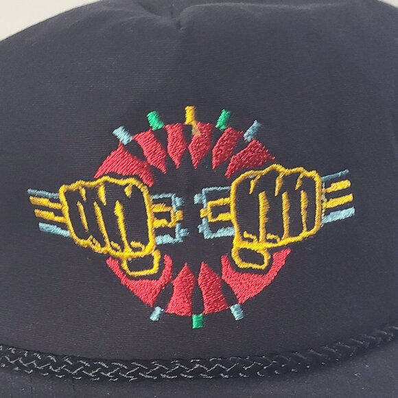 Vintage 90s USWest Embroidered Black Rope Snapback Hat/Cap - Picture 2 of 8